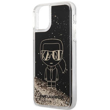 Заредете изображение във визуализатора на галерията – Karl Lagerfeld KLHCN61LGGKBK iPhone 11/ XR black/black hardcase Liquid Glitter Gatsby
