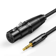 Заредете изображение във визуализатора на галерията – Ugreen audio cable 3.5mm mini jack (male) - XLR (female) 2m black (AV182)
