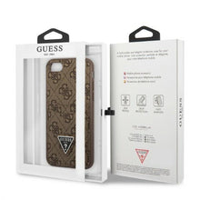 Заредете изображение във визуализатора на галерията – Guess GUHCI8P4TPW iPhone 7/8 SE 2020 / SE 2022 hardcase brown/brown hardcase 4G Triangle Logo Cardslot
