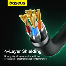 Заредете изображение във визуализатора на галерията – Baseus fast network cable RJ-45 cat.8 40Gbps 1.5m round - black
