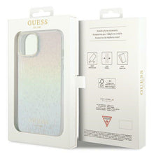 Заредете изображение във визуализатора на галерията – Original faceplate case GUESS GUHCP12MHDECMI for iPhone 12/12 Pro (IML Faceted Mirror / disco iridescent)
