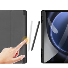 Заредете изображение във визуализатора на галерията – Dux Ducis Domo eco-leather case with stand for Samsung Tab S9 FE+ - black
