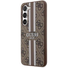 Заредете изображение във визуализатора на галерията – Guess GUHCS23SP4RPSW S23 S911 brown/brown hardcase 4G Printed Stripe
