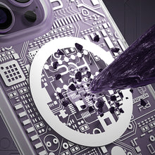 Заредете изображение във визуализатора на галерията – Kingxbar PQY Geek Series magnetic case for iPhone 14 Plus MagSafe silver
