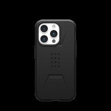 Заредете изображение във визуализатора на галерията – UAG Civilian Magsafe - protective case for iPhone 15 Pro (black)
