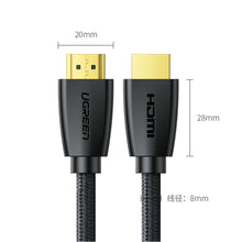Заредете изображение във визуализатора на галерията – Ugreen HDMI 2.0 4K UHD cable 3m black (HD118)

