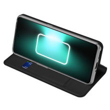 Заредете изображение във визуализатора на галерията – Dux Ducis Skin Pro Case For Realme GT Neo 5 / Realme GT3 Flip Cover Card Wallet Stand Black
