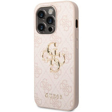 Заредете изображение във визуализатора на галерията – Guess GUHCP15X4GMGPI iPhone 15 Pro Max 6.7" pink/pink hardcase 4G Big Metal Logo
