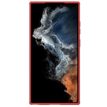Заредете изображение във визуализатора на галерията – Nillkin Super Frosted Shield Pro case for Samsung Galaxy S23 Ultra armored cover + phone stand red
