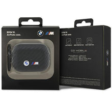 Заредете изображение във визуализатора на галерията – BMW BMAP2WMPUCA2 AirPods Pro 2 gen cover black/black Carbon Double Metal Logo
