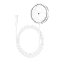 Заредете изображение във визуализатора на галерията – HOCO wireless charger compatybile with MagSafe 15W Quick CW53 silver
