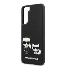 Заредете изображение във визуализатора на галерията – Оригинален гръб Karl Lagerfeld за samsung s21 plus (ikonik karl &amp; choupette / black) - TopMag
