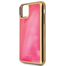 Заредете изображение във визуализатора на галерията – Guess GUHCN58GLTRPI iPhone 11 Pro różowy/pink hard case Glow in the Dark Sand Matte
