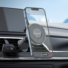 Заредете изображение във визуализатора на галерията – Borofone Car holder BH77 Seaside magnetic to air vent mount black
