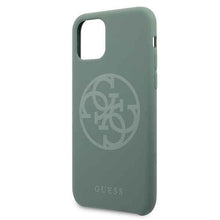 Заредете изображение във визуализатора на галерията – Guess GUHCN58LS4GKA iPhone 11 Pro khaki hard case Silicone 4G Tone On Tone

