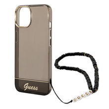 Заредете изображение във визуализатора на галерията – Original faceplate case guess guhcp14shgcohk for iphone 14 (iml electro cam w. strap translucent / black)
