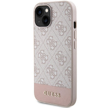 Заредете изображение във визуализатора на галерията – Original Case GUESS 4G Stripe Collection hardcase GUHCP15SG4GLPI for Iphone 13/14/15 pink
