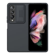 Заредете изображение във визуализатора на галерията – Nillkin CamShield Silky Silicone Case for Samsung Galaxy Z Fold 4 Silicone Cover with Camera Protector Black

