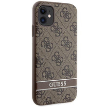 Заредете изображение във визуализатора на галерията – Guess GUHCN61P4SNW iPhone 11 / Xr brown/brown hardcase 4G Stripe
