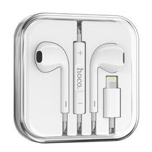 Заредете изображение във визуализатора на галерията – HOCO earphones wired oryginal series for Apple iPhone Lightning 8-pin M80 (20 pcs/set)
