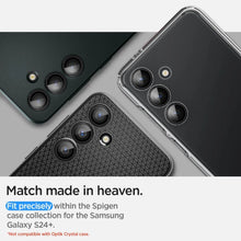 Заредете изображение във визуализатора на галерията – Spigen Optik.tR EZ Fit Camera Protector for Samsung Galaxy S24+ - black 2 pcs.
