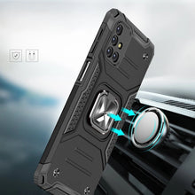 Заредете изображение във визуализатора на галерията – Wozinsky Ring Armor Case Kickstand Tough Rugged Cover for Samsung Galaxy M31s silver
