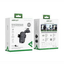 Заредете изображение във визуализатора на галерията – Acefast car holder with wireless charging for dashboard, windshield or air vent 15w d10 black
