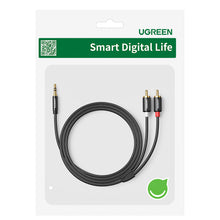 Заредете изображение във визуализатора на галерията – Ugreen cable audio cable 3.5 mm mini jack - 2RCA 5m black (AV116)
