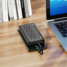 Заредете изображение във визуализатора на галерията – Hoco power bank 10 000mah lcd + cable + pd20w + qc3.0 j90a black
