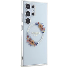 Заредете изображение във визуализатора на галерията – Guess IML Flowers Wreath MagSafe case for Samsung Galaxy S24 Ultra - transparent
