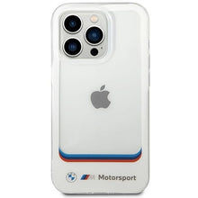 Заредете изображение във визуализатора на галерията – Case BMW BMHCP14X22HMCH iPhone 14 Pro Max 6.7" white/white Transparent Center
