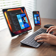 Заредете изображение във визуализатора на галерията – Ugreen KU005 Bluetooth/2.4 GHz Wireless Membrane Keyboard with Backlight - Black
