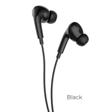 Заредете изображение във визуализатора на галерията – Hoco m101 crystal joy wire-controlled earphones with microphone black
