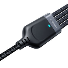 Заредете изображение във визуализатора на галерията – 4in1 USB cable USB-A - USB-C / 2 x Lightning / Micro for charging and data transmission 1.2m Joyroom S-1T4018A18 - black
