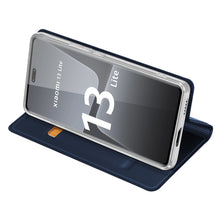 Заредете изображение във визуализатора на галерията – Dux Ducis Skin Pro case for Xiaomi 13 Lite flip cover card wallet stand blue
