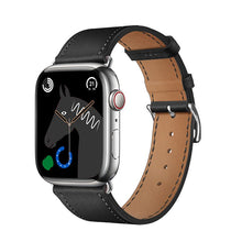 Заредете изображение във визуализатора на галерията – HOCO strap for Apple Watch 38/40/41mm Elegant leather WA17 black
