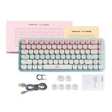 Заредете изображение във визуализатора на галерията – Ugreen KU101 Bluetooth/USB-C Wireless Mechanical Keyboard with Backlight - Pink
