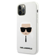 Заредете изображение във визуализатора на галерията – Karl Lagerfeld KLHCP12MSLKHWH iPhone 12/12 Pro 6,1" biały/white hardcase Silicone Karl`s Head
