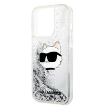 Заредете изображение във визуализатора на галерията – Karl Lagerfeld KLHCP14LLNHCCS iPhone 14 Pro 6.1" silver/silver hardcase Glitter Choupette Head
