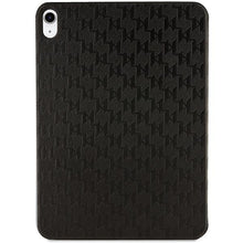 Заредете изображение във визуализатора на галерията – Karl Lagerfeld KLFC11SAKHPCK iPad 10.9" Folio Magnet Allover Cover black/black Saffiano Monogram Choupette
