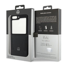 Заредете изображение във визуализатора на галерията – Mercedes Leather Urban case for Samsung Galaxy Z Flip 5 - black
