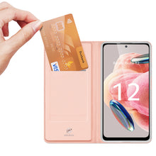 Заредете изображение във визуализатора на галерията – Dux Ducis Skin Pro Case for Xiaomi Redmi Note 12 Flip Card Wallet Stand Pink
