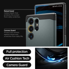 Заредете изображение във визуализатора на галерията – Spigen Tough Armor case for Samsung Galaxy S24 Ultra - dark green
