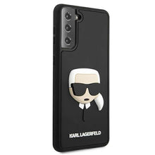 Заредете изображение във визуализатора на галерията – Оригинален гръб Karl Lagerfeld за samsung s21 plus (3d rubber karl`s head / black) - TopMag
