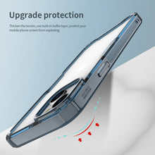 Заредете изображение във визуализатора на галерията – Nillkin Nature Pro TPU Case for Iphone 15 Plus transparent-blue
