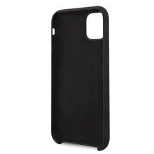 Заредете изображение във визуализатора на галерията – Guess GUHCN65LSLMGBK iPhone 11 Pro Max black/czarny hard case Silicone Vintage Gold Logo
