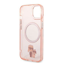 Заредете изображение във визуализатора на галерията – Karl Lagerfeld KLHMP14SHNKCIP iPhone 14 6.1" hardcase pink/pink Iconic Karl&amp;Choupette Magsafe

