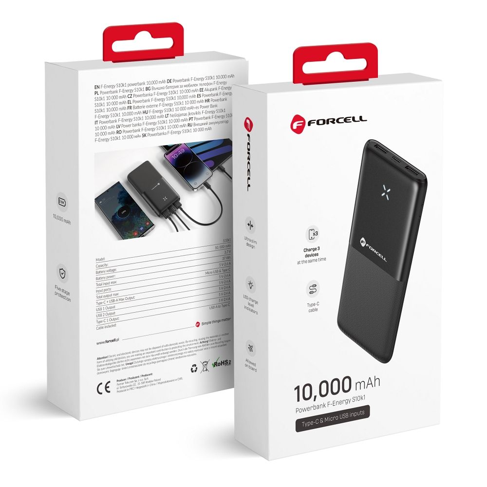 FORCELL Powerbank F-Energy S10k1 10000mah black