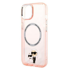 Заредете изображение във визуализатора на галерията – Karl Lagerfeld KLHMP14SHNKCIP iPhone 14 6.1" hardcase pink/pink Iconic Karl&amp;Choupette Magsafe
