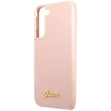 Заредете изображение във визуализатора на галерията – Guess GUHCS23SLSLMGPP S23 S911 pink/pink hardcase Silicone Script Metal Logo
